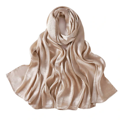 Women's Large Crocodile Embossed Satin Scarf Shawl Shiny Wrap