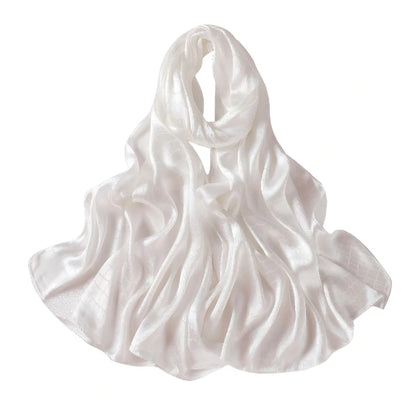 Women's Large Crocodile Embossed Satin Scarf Shawl Shiny Wrap