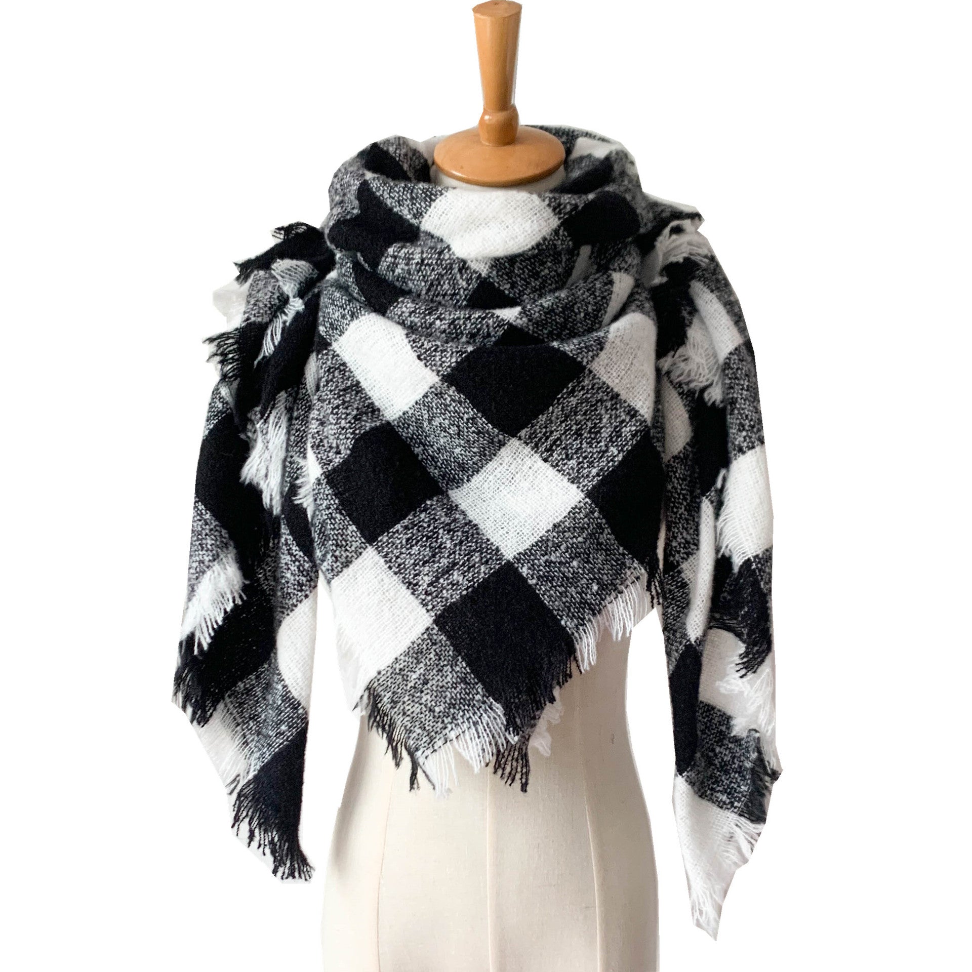 Black and white scarf