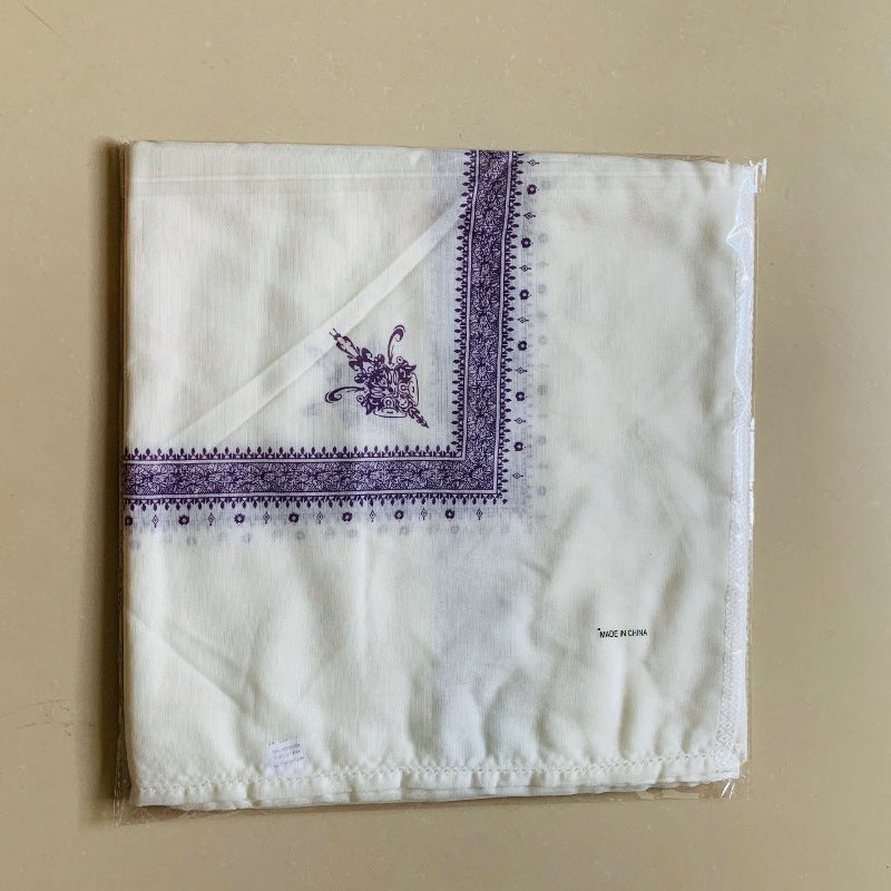 purple white headscarf​