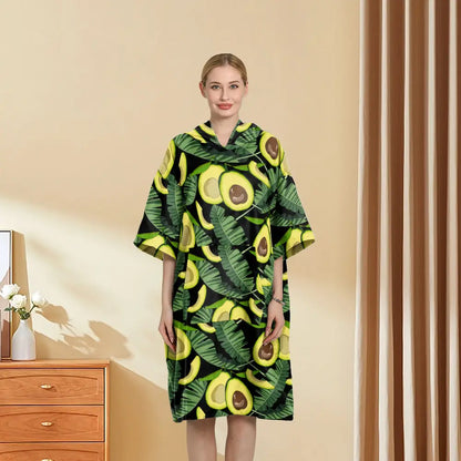 avocado hooded beach towel pattern