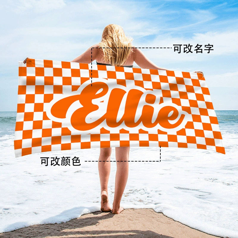 checkered beach towel