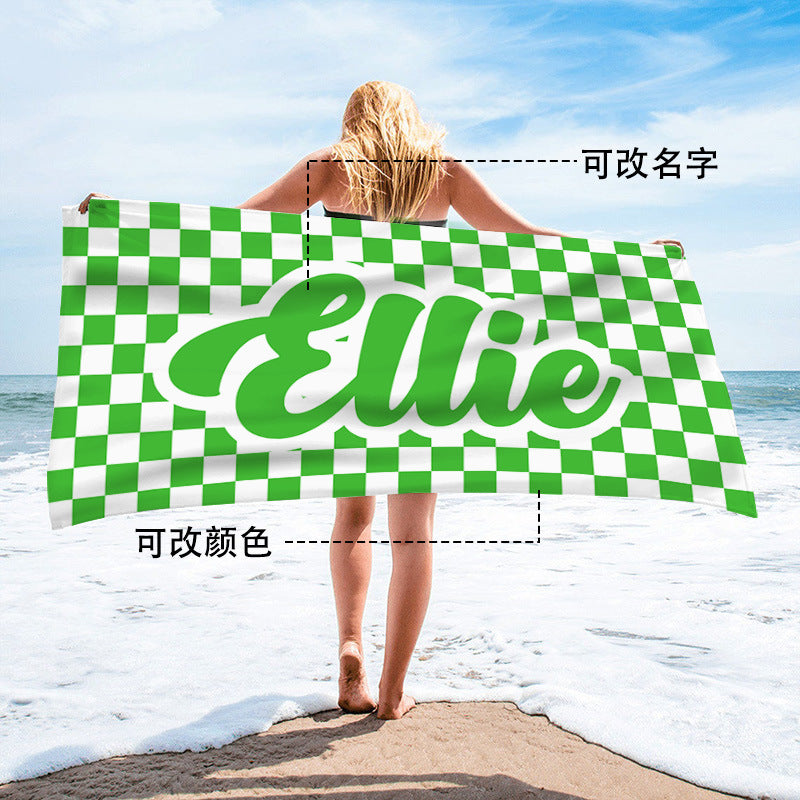 checkered beach towel