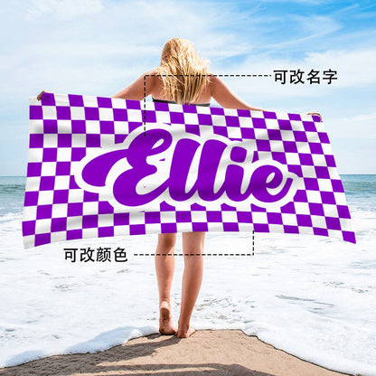 checkered beach towel