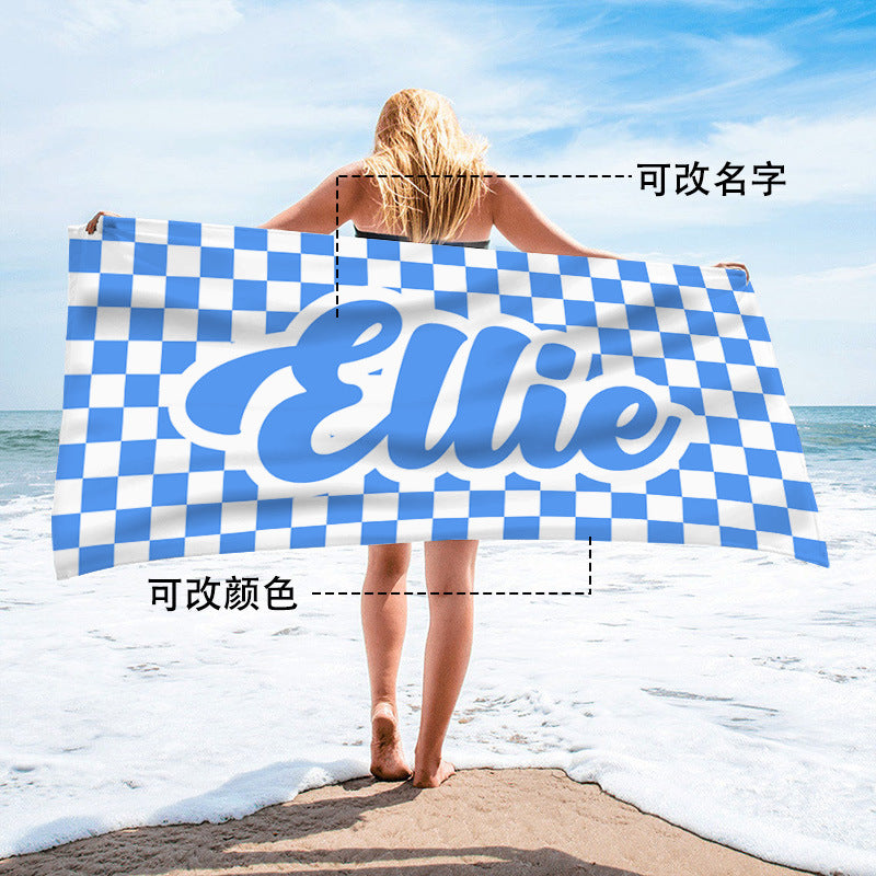 checkered beach towel