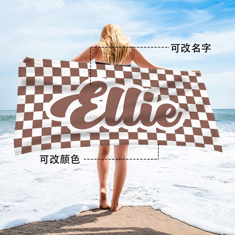 checkered beach towel