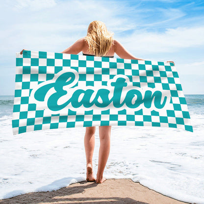 checkered beach towel