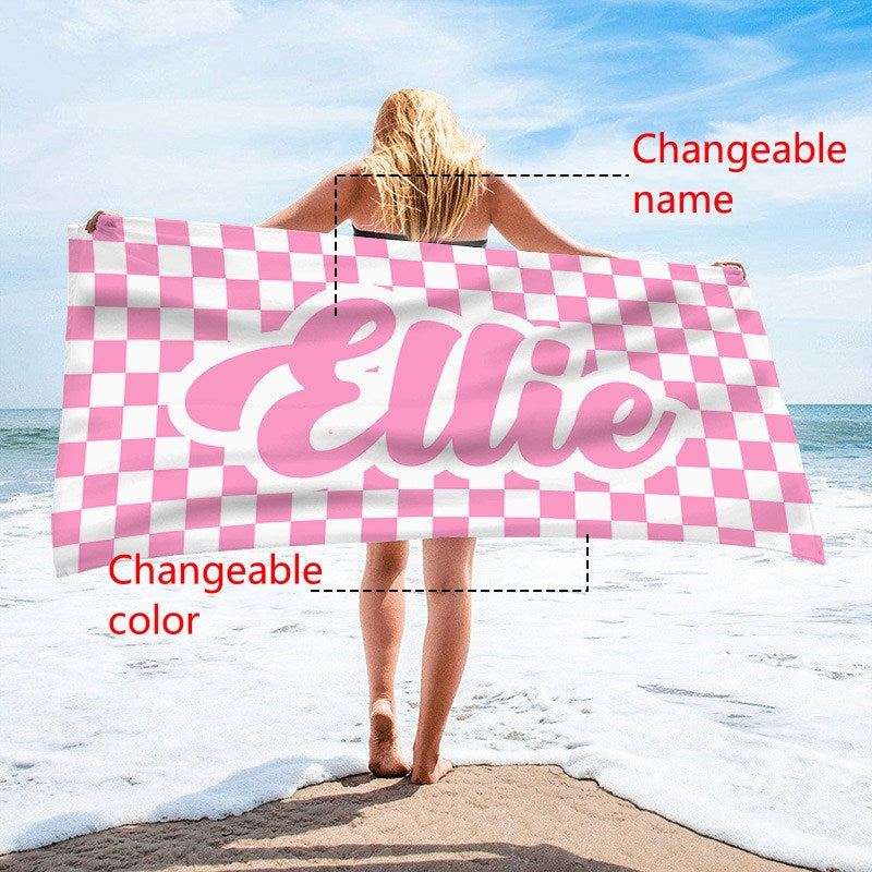 checkered beach towel