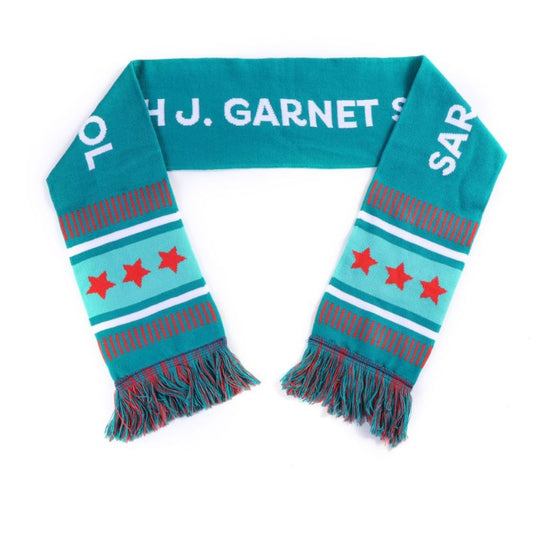 Custom Fan Scarf Football Rugby Scarf +Hat Knitted Jacquard Acrylic