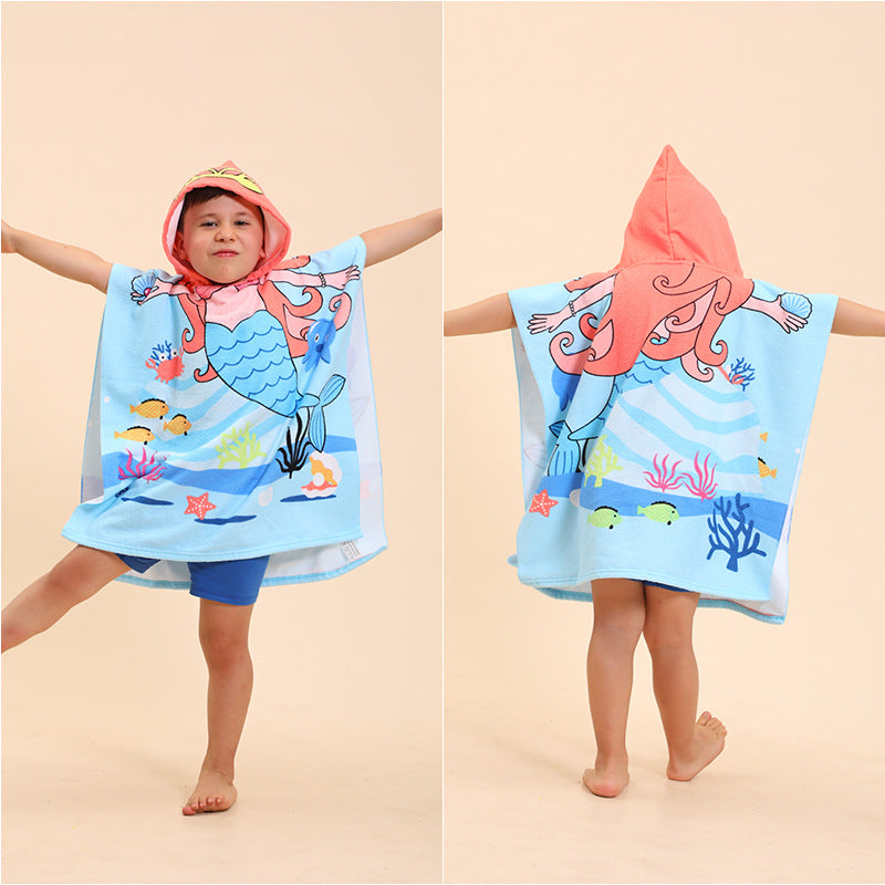 hooded beach poncho towel