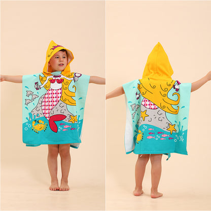 kids hooded beach towel