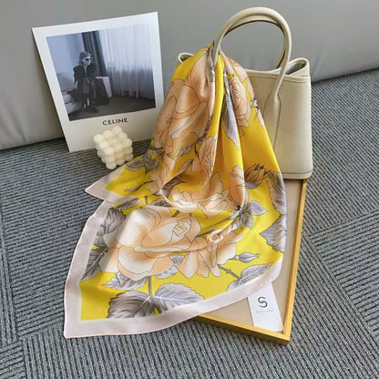 holesale Premium Satin Chiffon Square Scarf Silky Soft Fashion Headwear