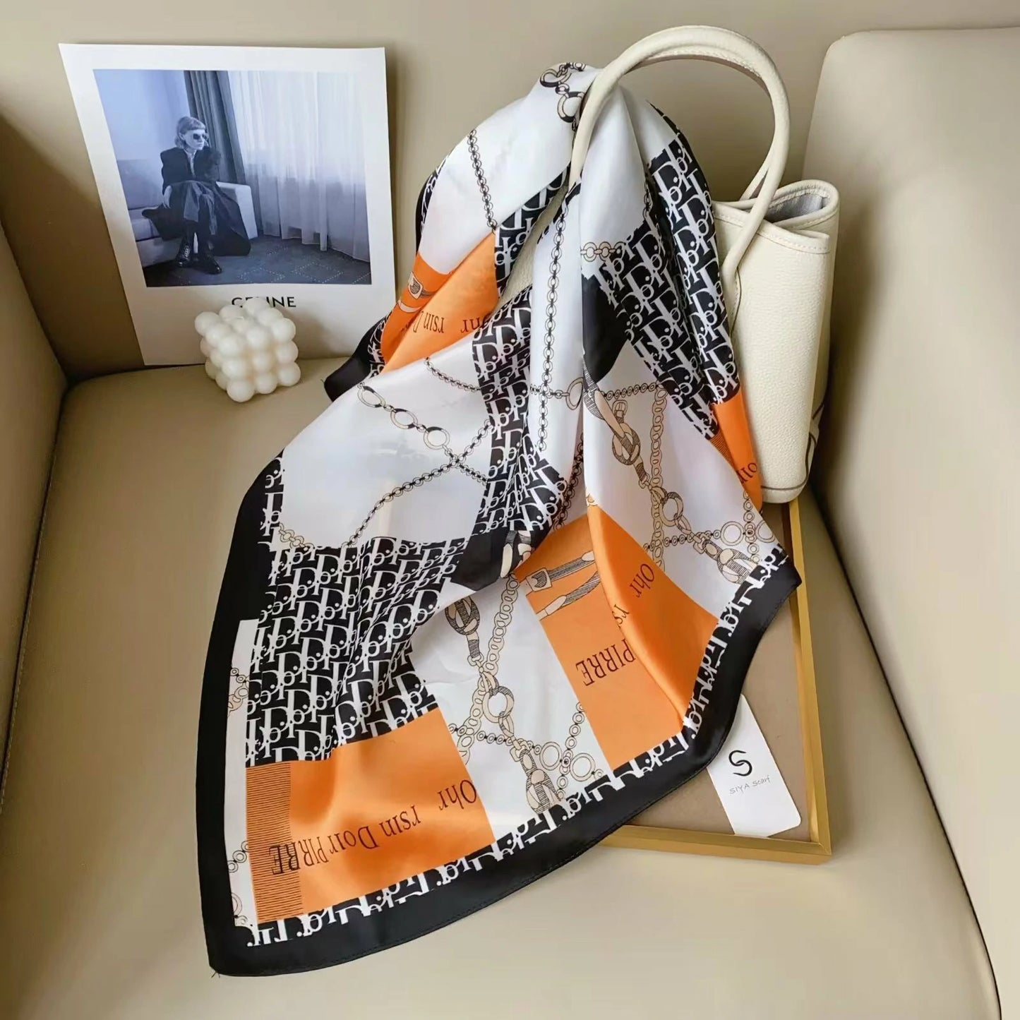 holesale Premium Satin Chiffon Square Scarf Silky Soft Fashion Headwear