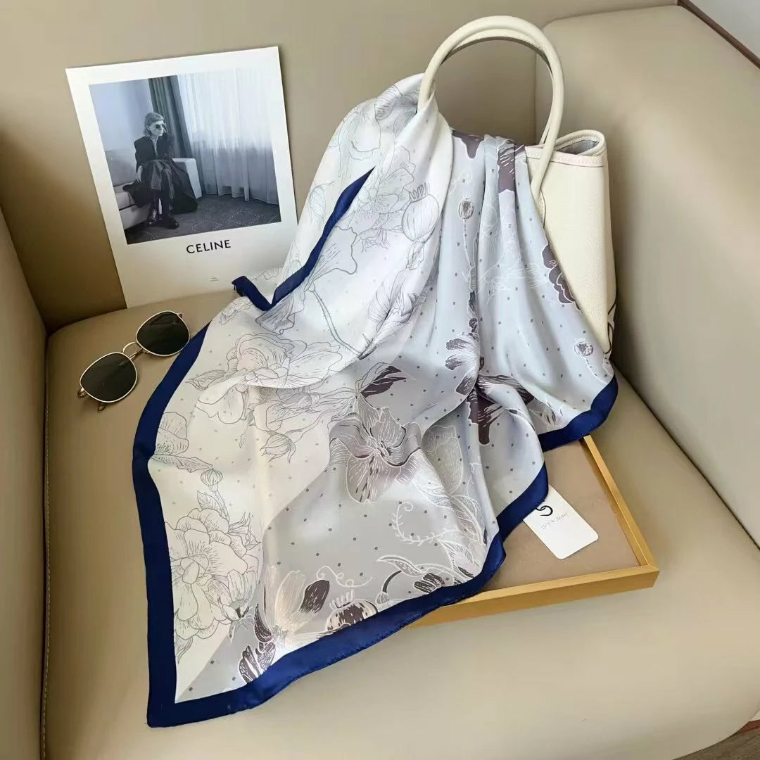holesale Premium Satin Chiffon Square Scarf Silky Soft Fashion Headwear