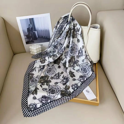 holesale Premium Satin Chiffon Square Scarf Silky Soft Fashion Headwear
