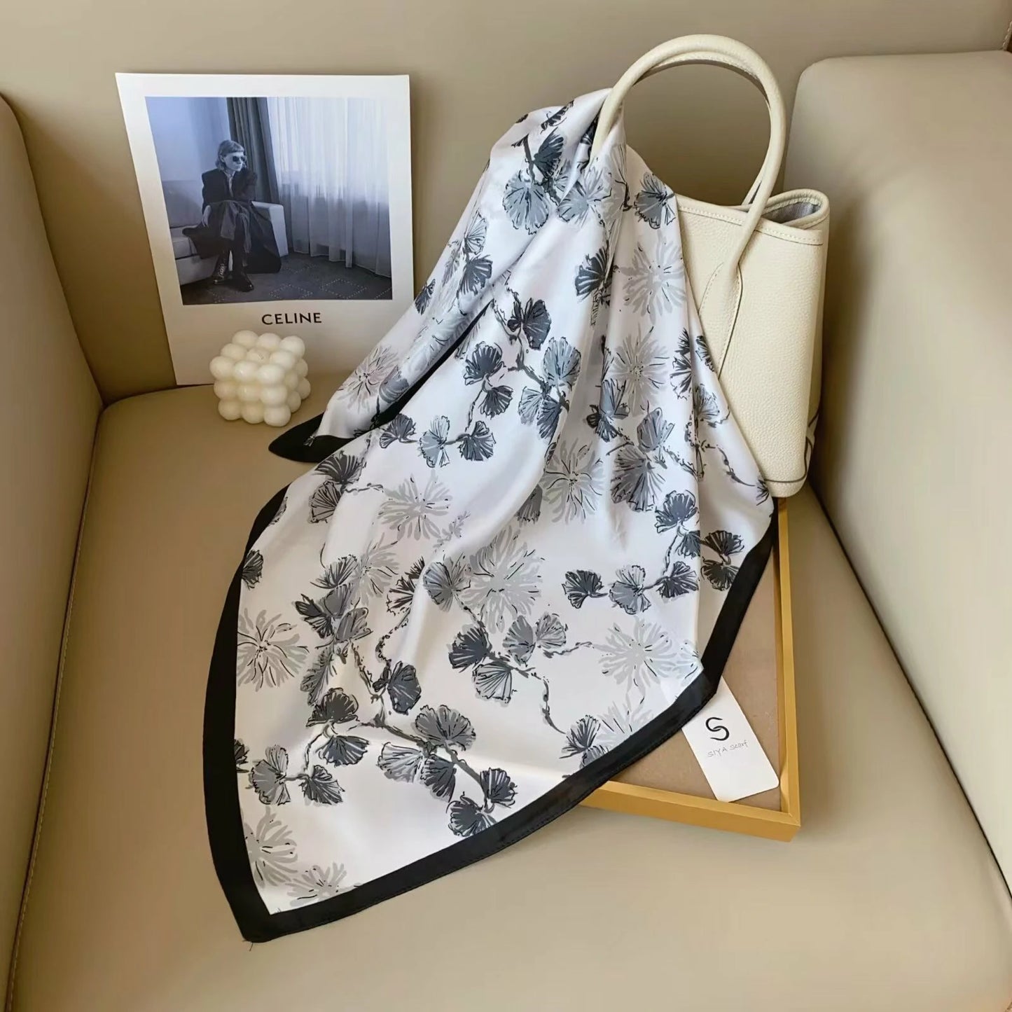 holesale Premium Satin Chiffon Square Scarf Silky Soft Fashion Headwear