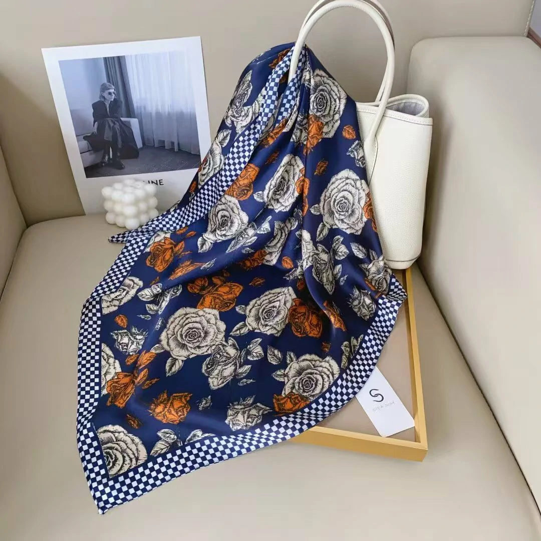 holesale Premium Satin Chiffon Square Scarf Silky Soft Fashion Headwear