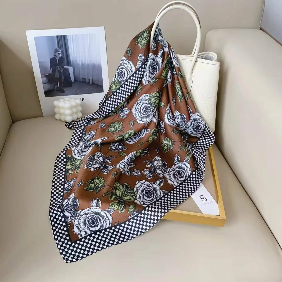 holesale Premium Satin Chiffon Square Scarf Silky Soft Fashion Headwear