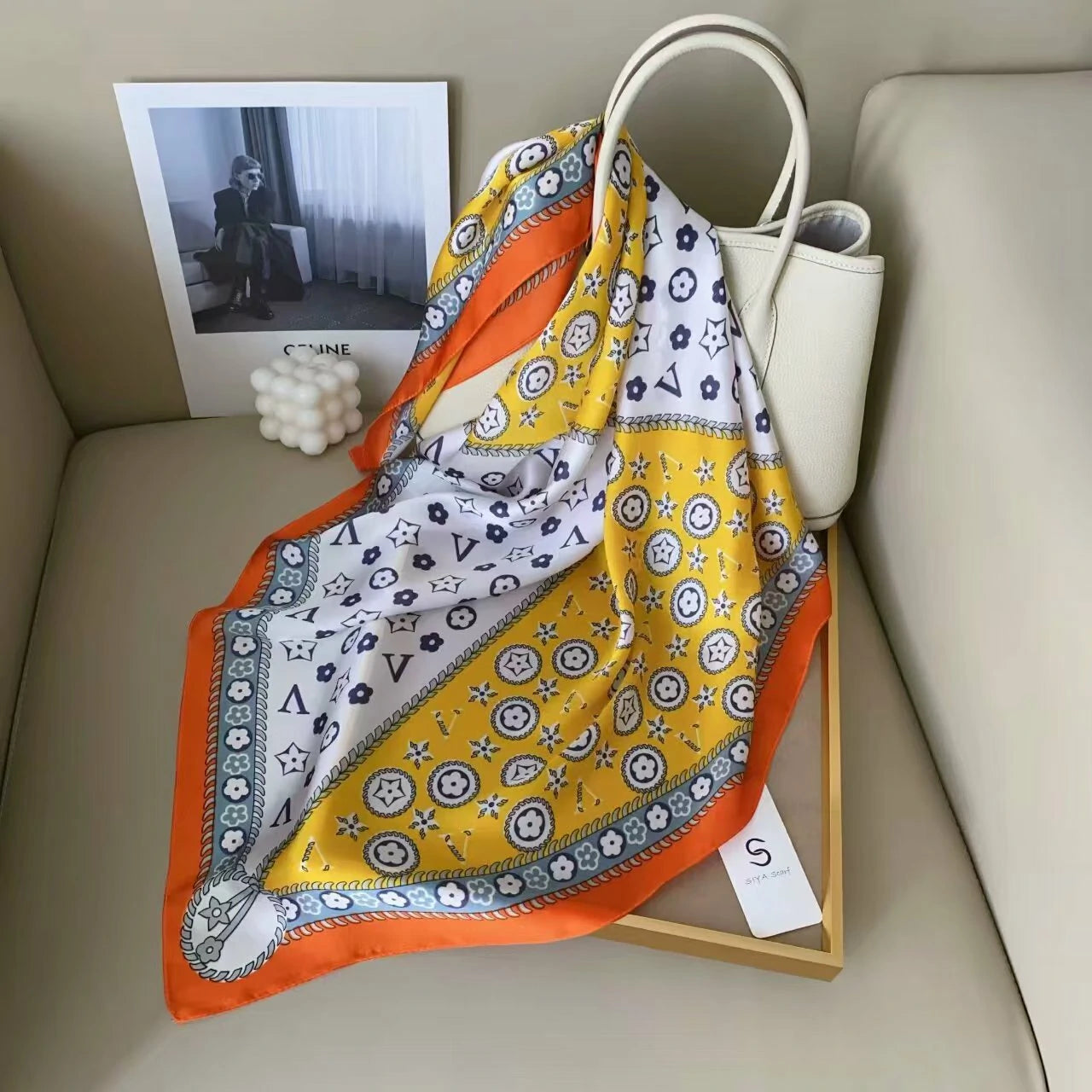 holesale Premium Satin Chiffon Square Scarf Silky Soft Fashion Headwear
