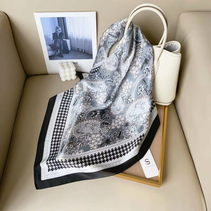 holesale Premium Satin Chiffon Square Scarf Silky Soft Fashion Headwear