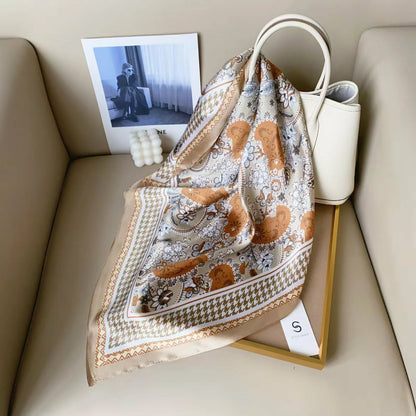 holesale Premium Satin Chiffon Square Scarf Silky Soft Fashion Headwear