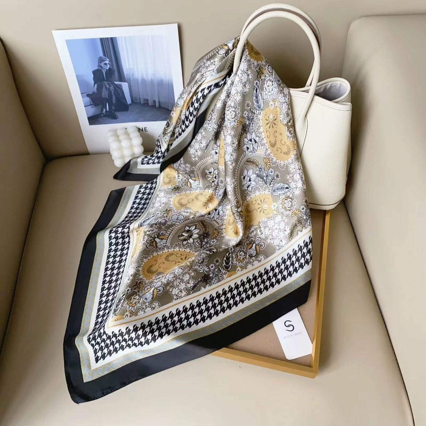 holesale Premium Satin Chiffon Square Scarf Silky Soft Fashion Headwear