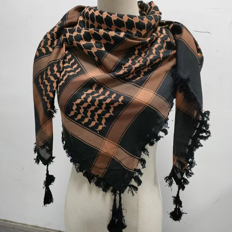 Black and brown keffiyeh