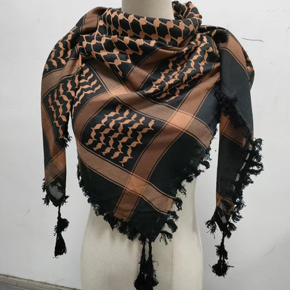 Black and brown keffiyeh