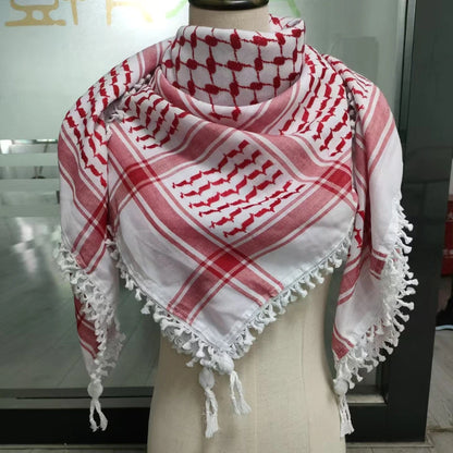 red keffiyeh with double knot