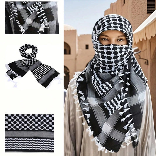 black and white shemagh scarf​