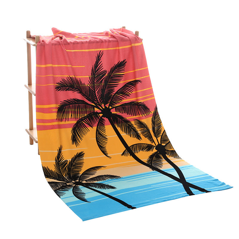 Coconut palm thick beach towels oversized