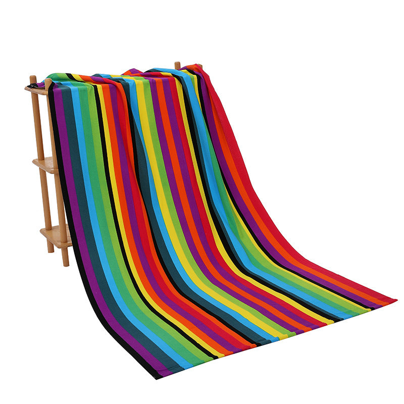 colorful striped beach towels