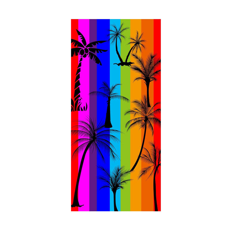 Coconut palm colorful oversized beach towels