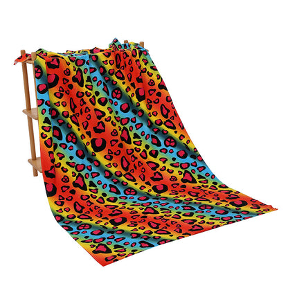 Leopard print beach towels oversized