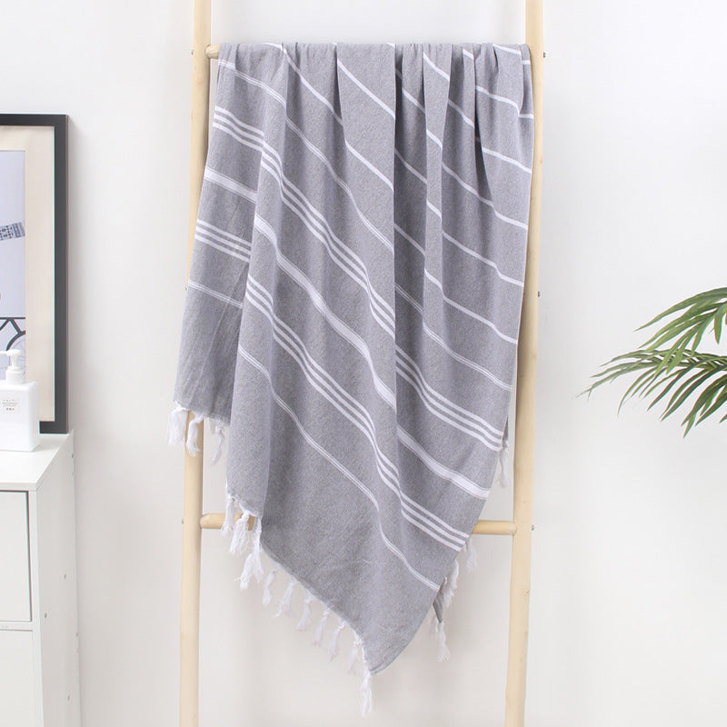 gray stria beach towels turkish 