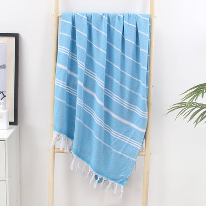 blue turkish towels beach