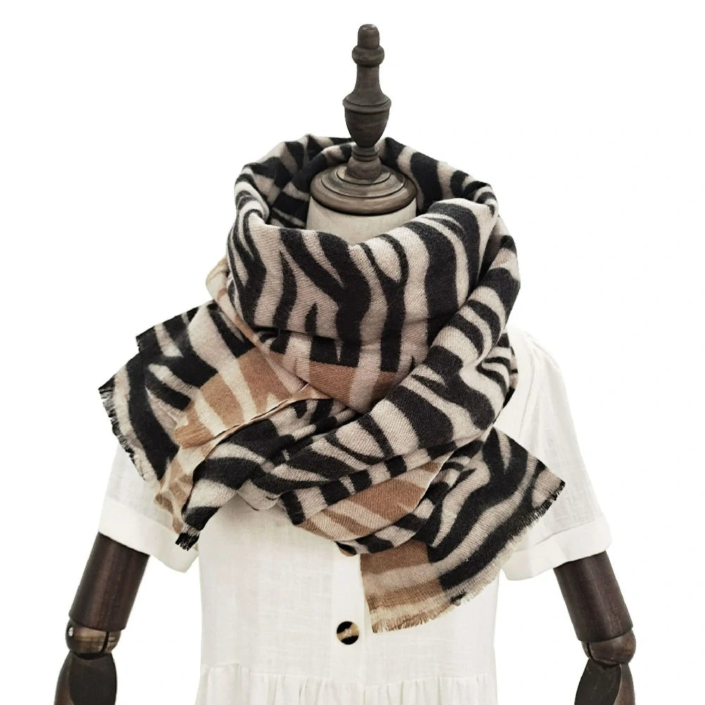 Zebra-print scarf