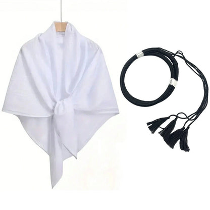 pure white Arabian shawl