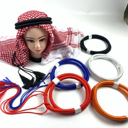 Arabian shawls and hair ties of various colors