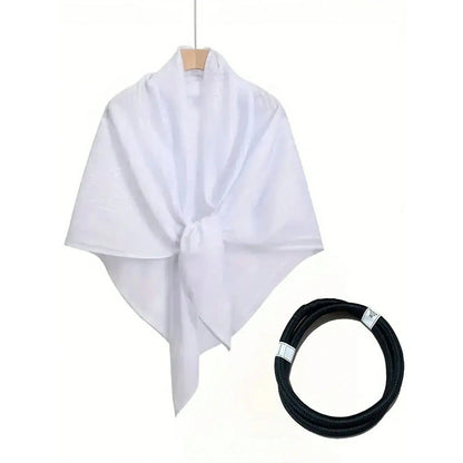 pure white Arabian shawl