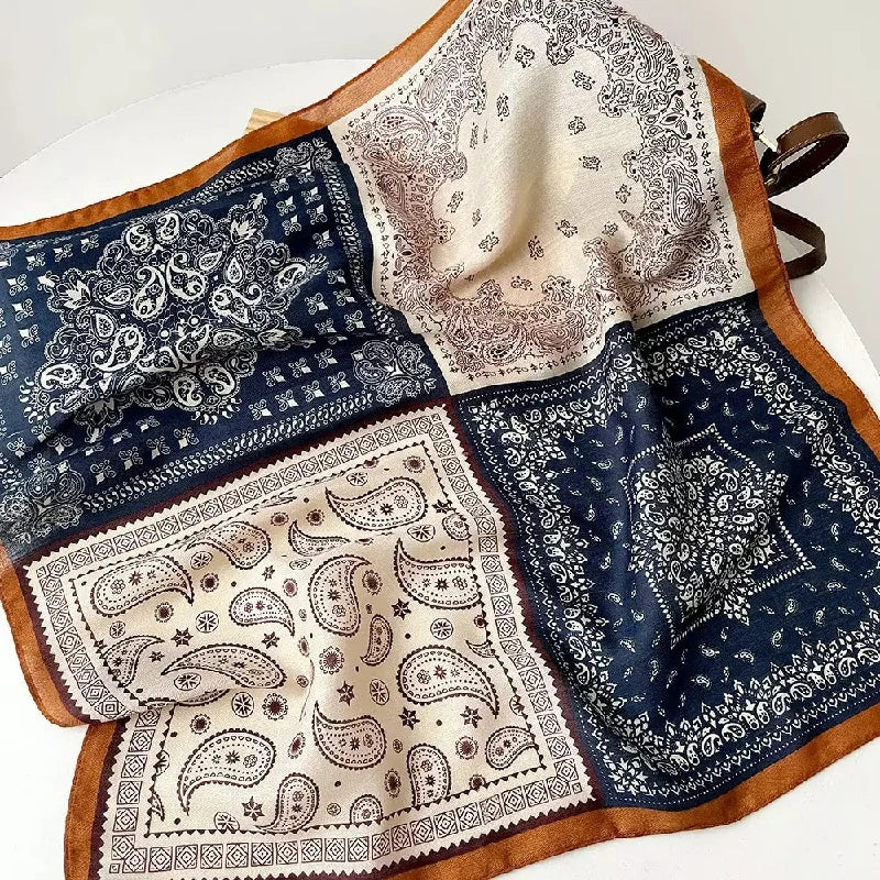 Wholesale Cashew Scarf Double Face Bandanna Ethnic style