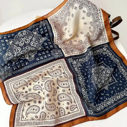 Wholesale Cashew Scarf Double Face Bandanna Ethnic style