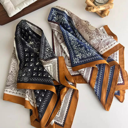 Black and blue Cashew Scarf