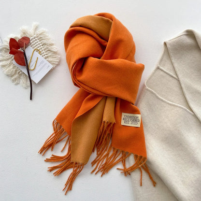 Orange two-tone scarf