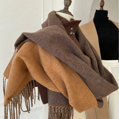 Orange two-tone scarf