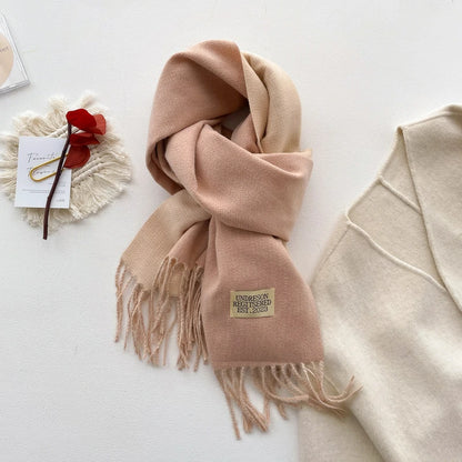 Pink two-tone scarf