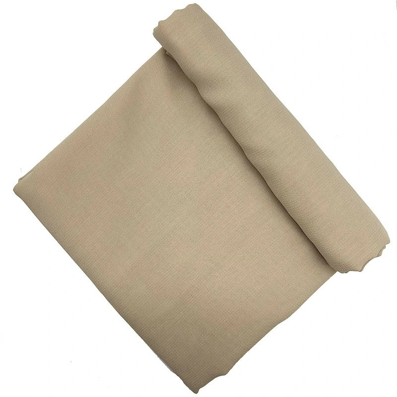 Beige chiffon composite silk scarf