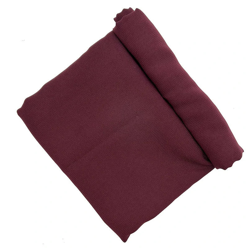 Reddish-brown chiffon composite silk scarf