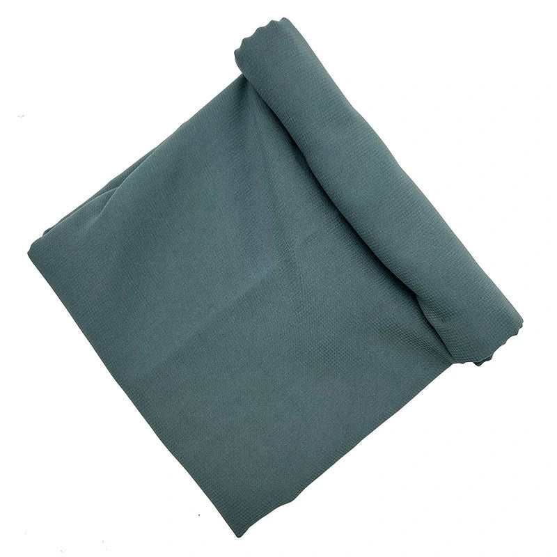 Navy blue chiffon composite silk scarf