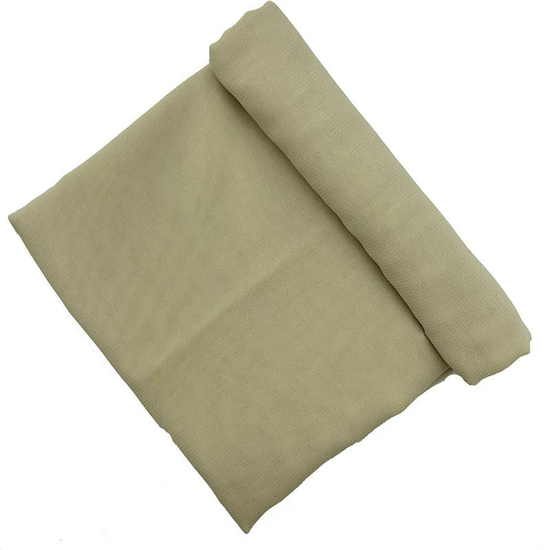 Yellow chiffon composite silk scarf